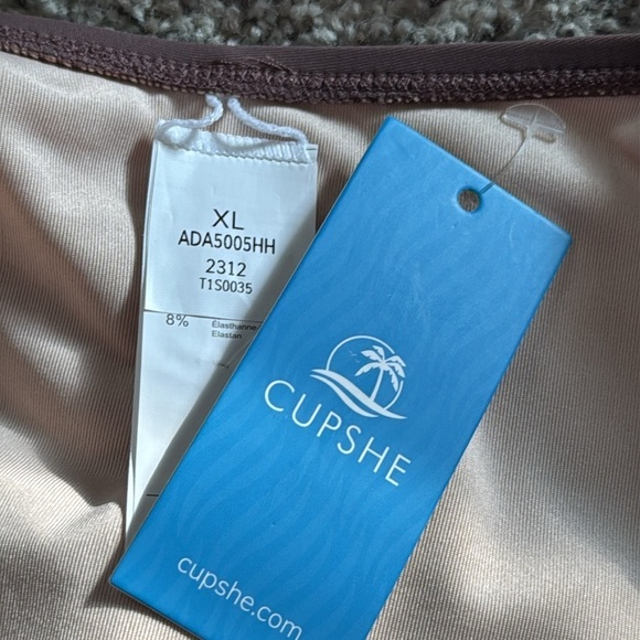 Cupshe Deep V Neck Strappy One Piece Swimsuit Women's Size Extra Large - Picture 5 of 8